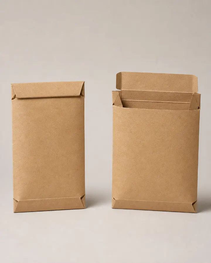Unbranded recyclable kraft paper ecommerce mailers